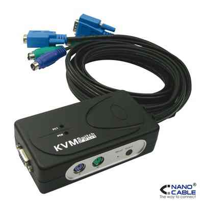 Nc Kvm Switch Svga Ps2 1u 2pc Cable